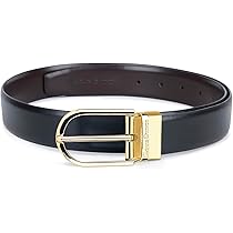 LOUIS STITCH Men's Italian Leather Belt For Men's With Rotating